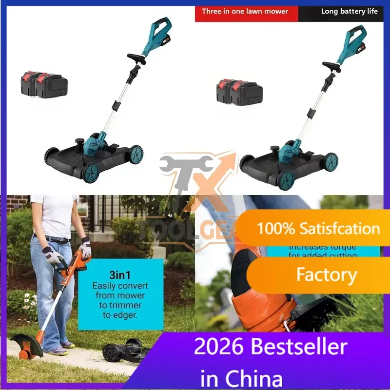 2026hotsale* 3-in-1 Cordless Lawn Mower & Edger with String Trimmer 12