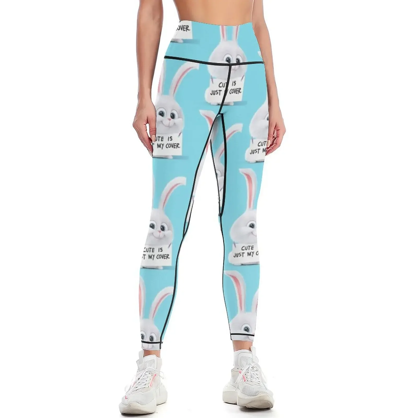 

Cute is just my cover Leggings Clothing fitness Tight fitting woman trousers Women's sports Womens Leggings
