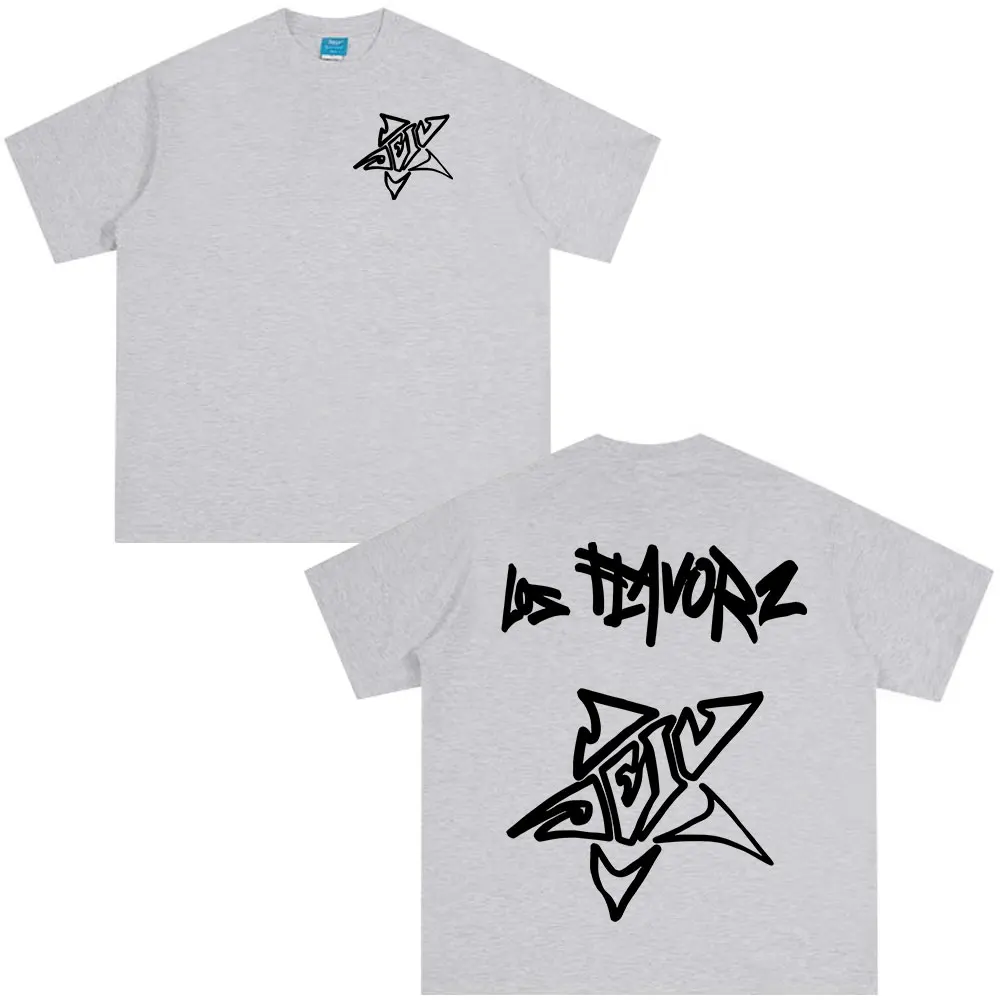 Camisetas del rapero Dei V Los Flavorz 2025, ropa de mujer para hombre, camiseta de manga corta de Hip Hop, camisetas informales de algodón de gran tamaño