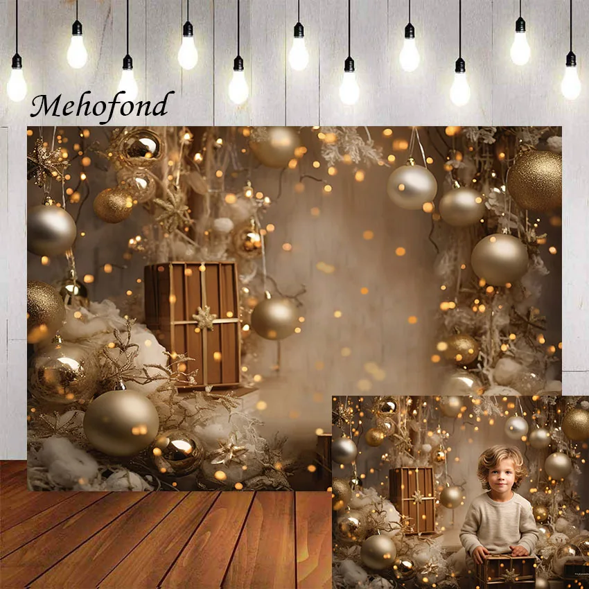 Mehofond Photography Background Retro Christmas Winter Indoor Glitter Xmas Party Kid Family Portrait Decor Backdrop Photo Studio