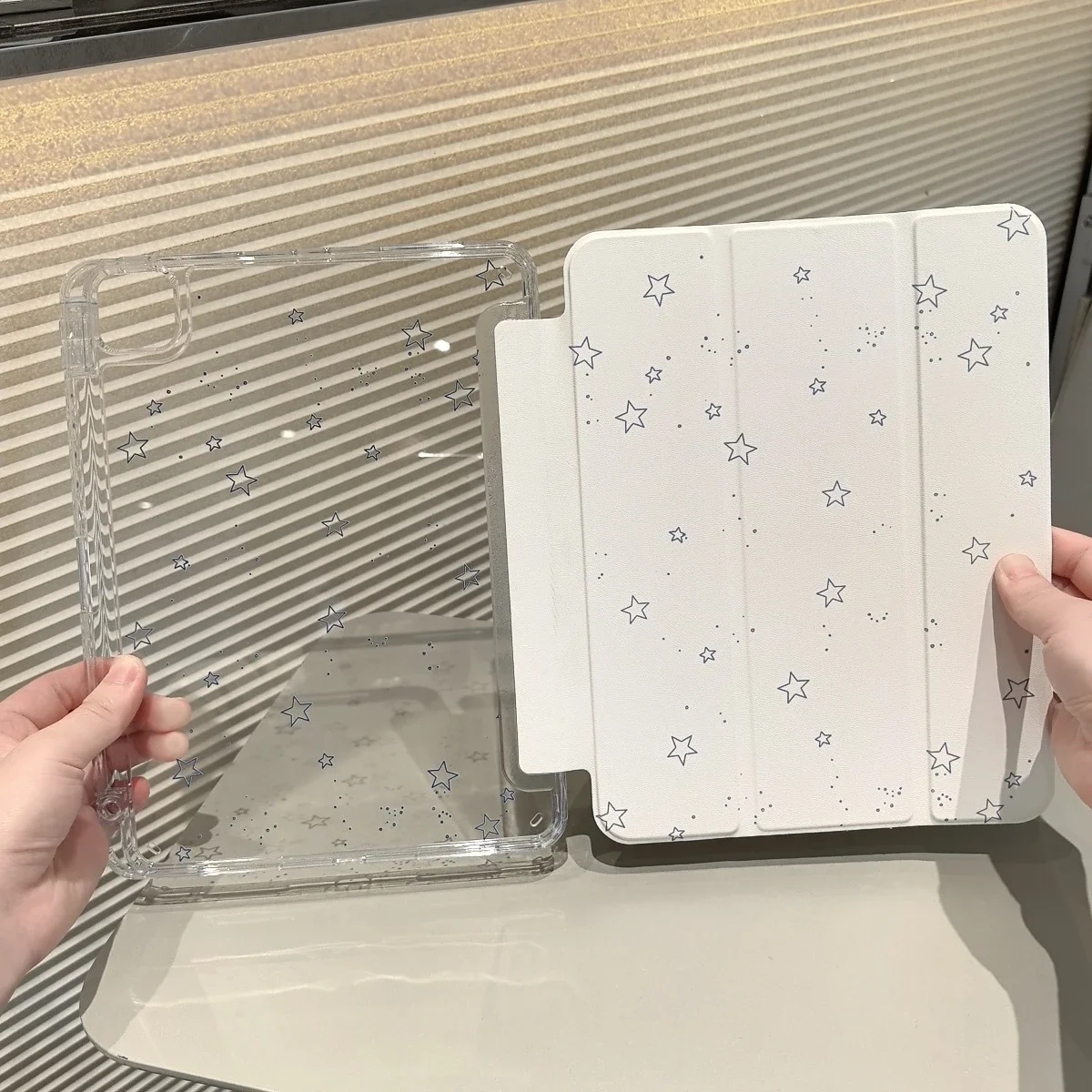 

Star Design For iPad 10th/11th A16 For iPad Pro 13 11 m5 m4 m3 12.9 Air 11 13 m2 m3 Air4 5 Pro 11Tablet Protective Foldable Case