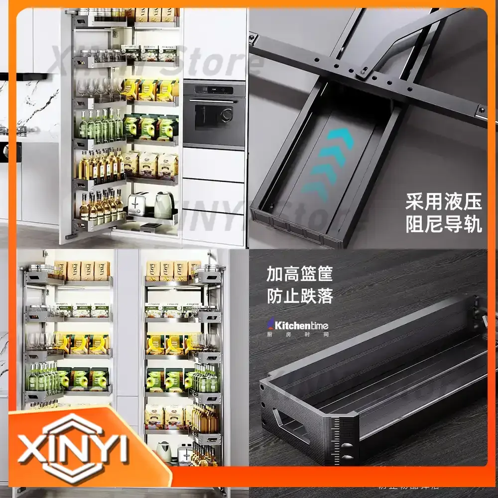 High Cabinet Pull Basket for Kitchentime Kitchen Big Monster Snack Storage Cabinet Pull Basket