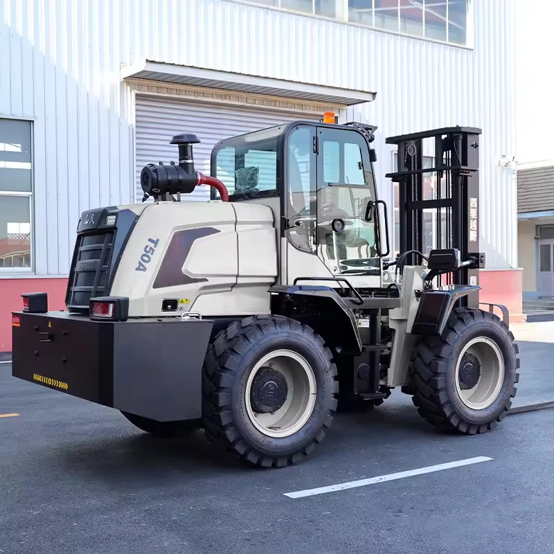 Reliable 3 Ton  Forklift 4WD Hydraulic Off Road Agricultural Fork Lift Truck China Manufacturer