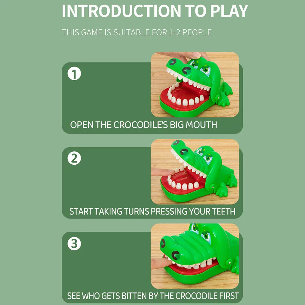 Cute Crocodile Snap Bite Finger Kids Children Family Group Game Fun Toy Gift Dentist Toy Biting Snapping Exciting Mouth Toys