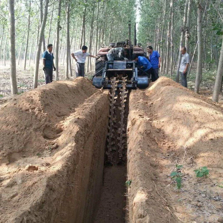 Tractor Truck Agricultural Chain Trencher Small Excavator Attachment Agricultural Chain Trencher