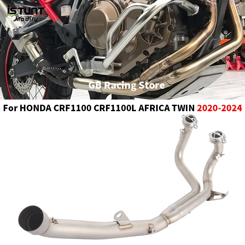 

Slip On for Honda Crf1100 Crf1100L Africa Twin 2020 - 2024 Front Link Pipe Full Motorcycle Exhaust System Connect 50.8MM Muffler