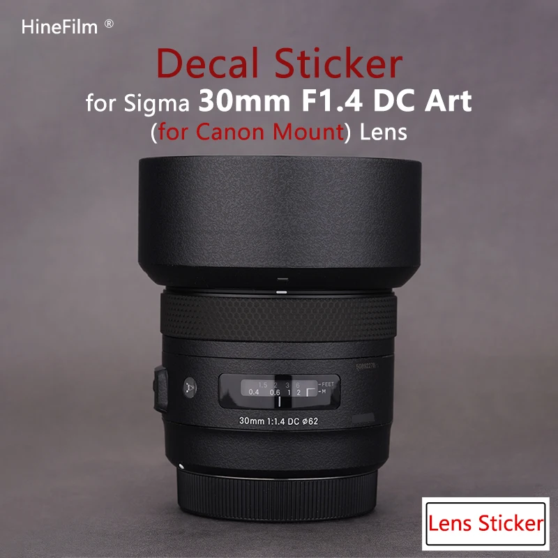 

Для Sigma 30 F1.4 EF Mount Lens Skin 30 1,4 Защитная Наклейка для объектива Skin 30 мм F1.4 DC наклейка на рассеиватель Защита от царапин