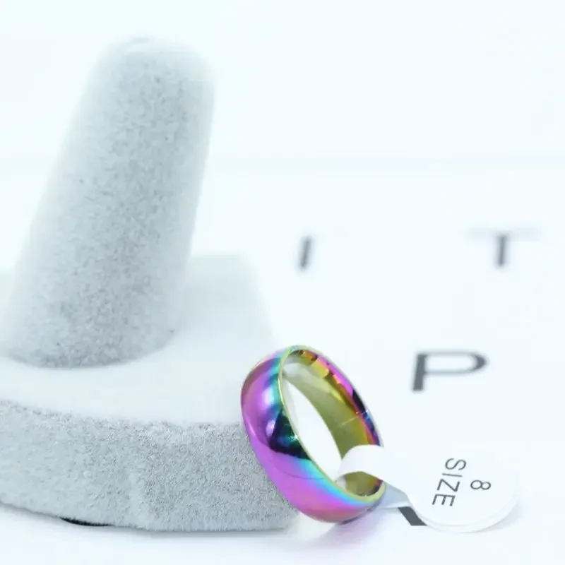 Classic Mood Ring Magic Color Stanless Steel Wedding Rings Mooth Simple Wedding Couples Rings for Women Men Fashion Jewelry