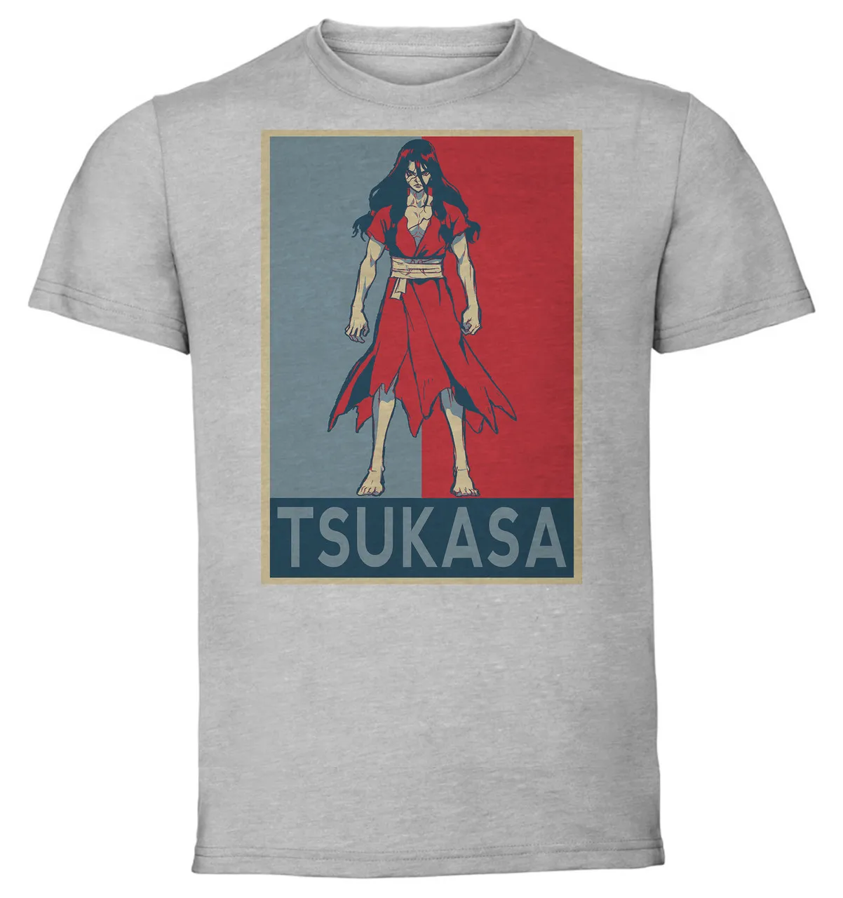 T-Shirt Unisex - Grey - Propaganda - Dr Stone Tsukasa