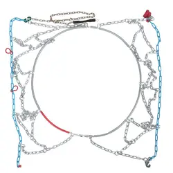 2Pcs Portable Snow Tire Chains, Semi-automatic Tighten Easy Installation Tire Chains, Universal Emergency Tire Traction Chains f
