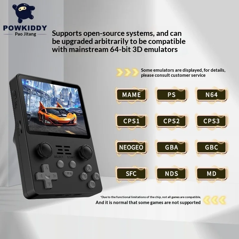Powkiddy RGB20S OpenSource Handheld Game Console HD Mini Retro Arcade Player Dual Joysticks With 64 Bit 3D Emulators MAME GBA PS