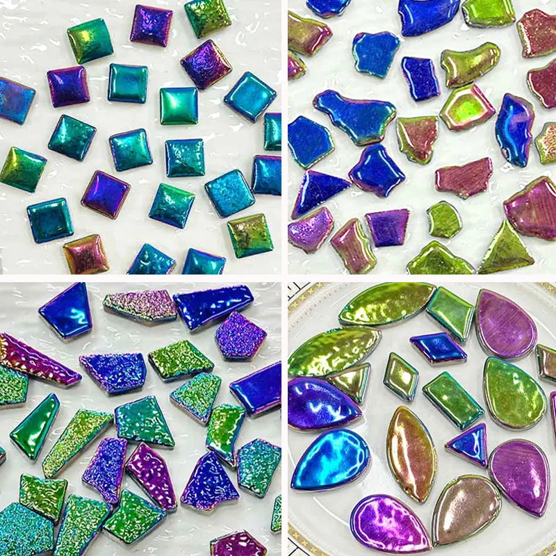 100g Ceramic Mosaic Tiles Porcelain DIY irregular Phantom color Mosaic Tiles Craft Ceramic Making Materials hobby pieces bulk97