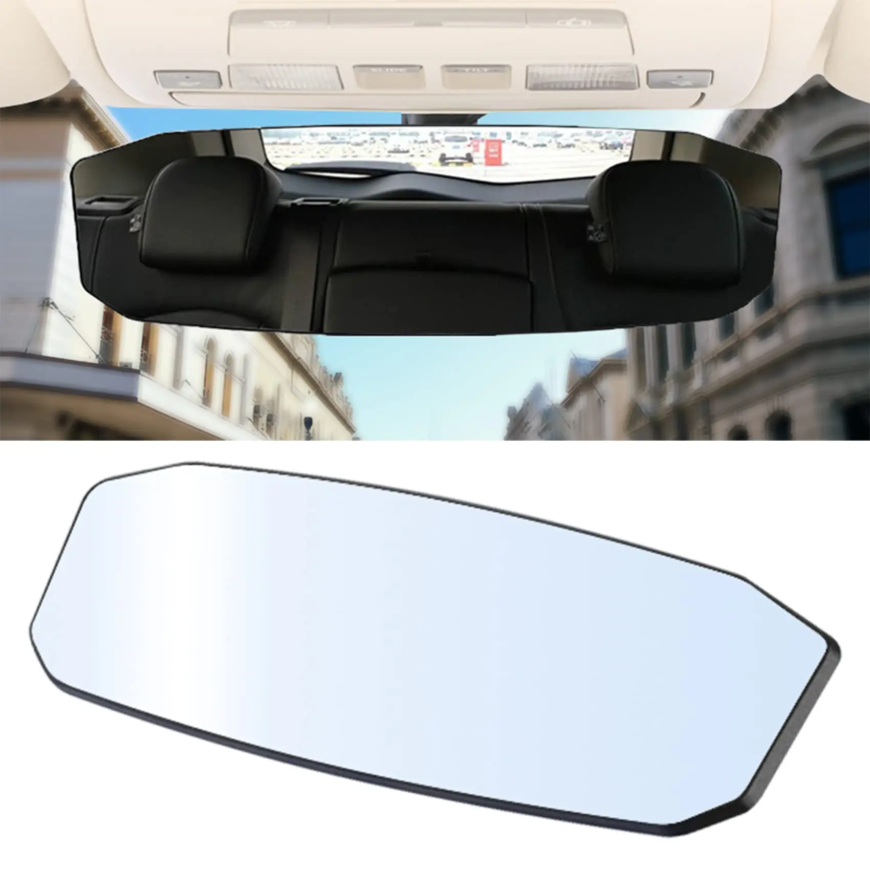 Wide Angle Car Rear View Mirror, HD Convex Interior Mirror for Baby Observation & Blind Spot Elimination