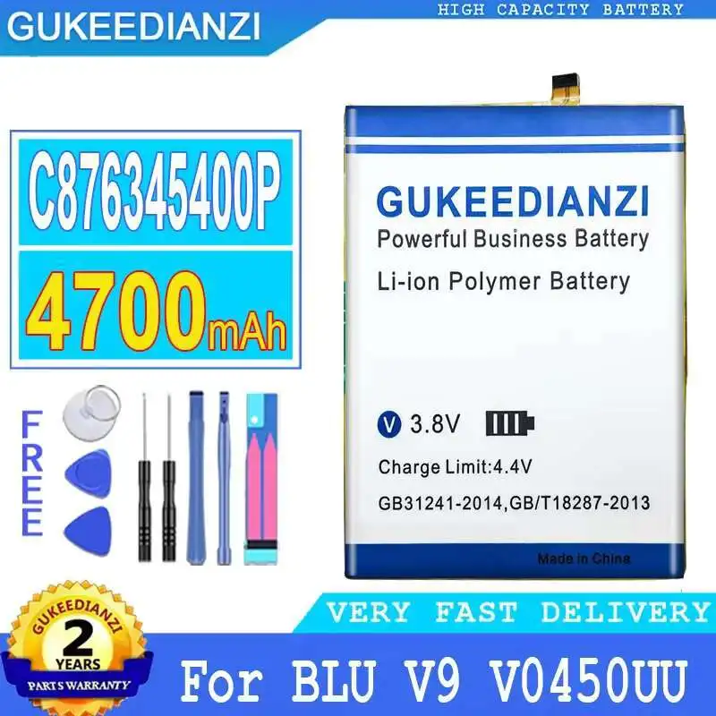 

Для Blu V9 V0450UU аккумулятор для мобильного телефона высокой емкости C876345400P 4700 мАч