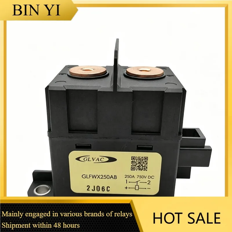 GLFWX250AB High Current DC Contactor 12V Coil 250A 750VDC For EV Car Battery Pack Charging Equipment Repair Accessories