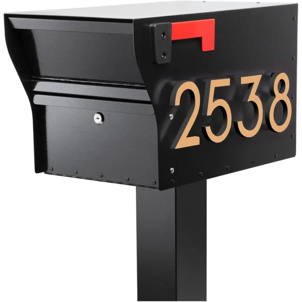 

Всепогодный декоративный металлический почтовый ящик и набор для почтовых ящиков — индивидуальный современный дизайн для доставки почты на открытом воздухе дома, 3 варианта цвета