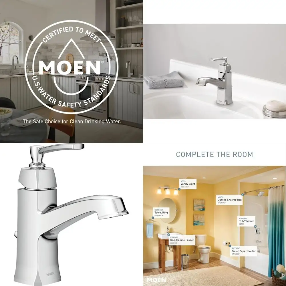 

Conway Chrome Single-Handle Bath Faucet with Drain Kit, WS84923