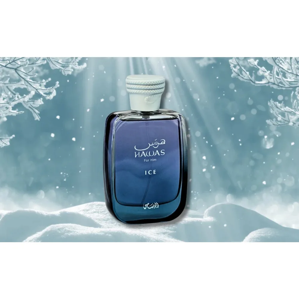 3.4オンス/100ml ラサシ ハワス アイス EDPスプレー 長持ちするアラビアン香水 メンズ向け 火熱的な香り 中東ブランド香水
