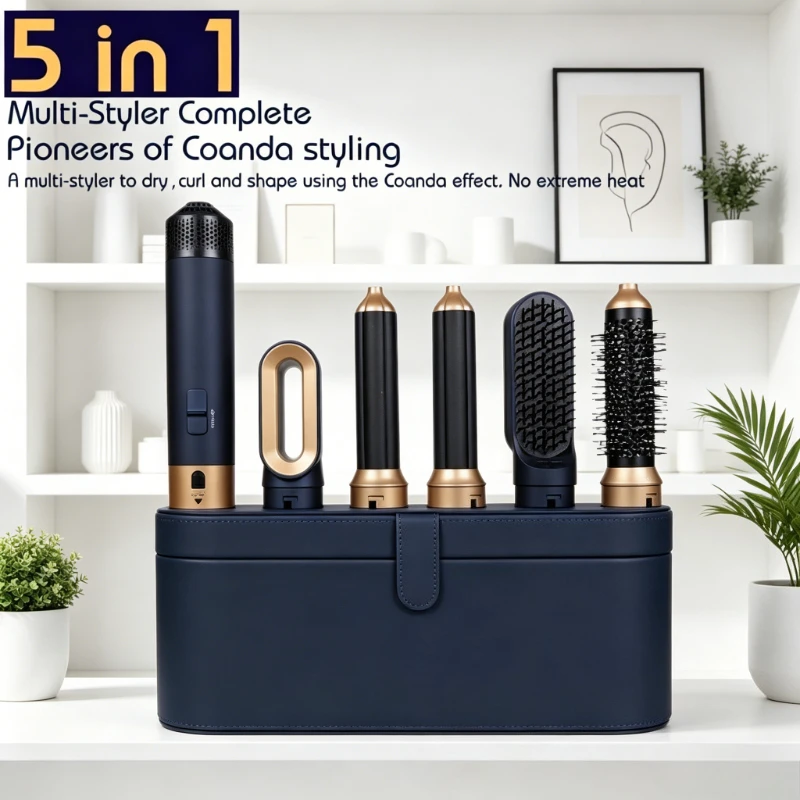 2026 NEW 5 in 1 Hair Dryer and Styler Set Curling Iron Straightener with Hair Brush Hairdryer for Home Salon