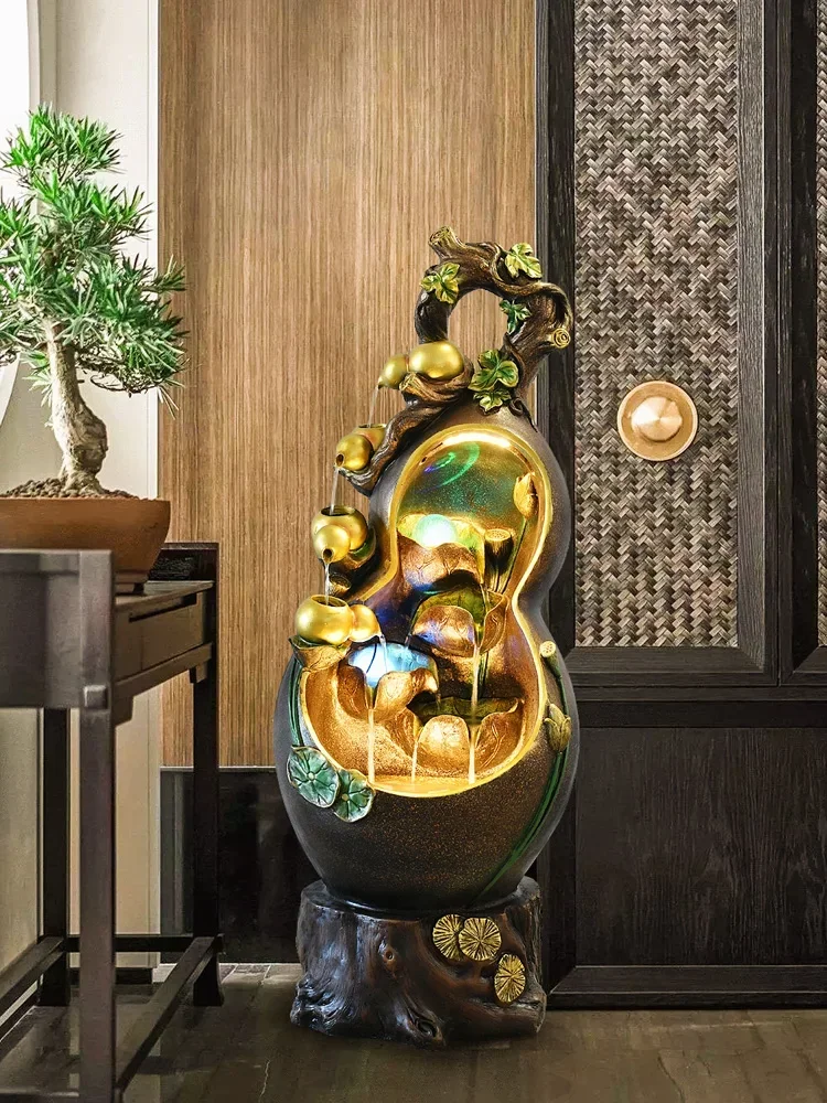 Circulating Water Living Room Home Decoration Office Fengshui Wheel Rockery Wealth Fountain Landscape