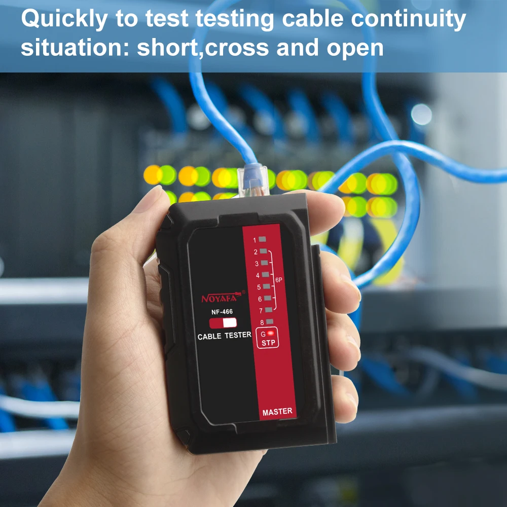 Imagem -04 - Noyafa-rede Cabo Tester Rj45 Utp Stp Lan Cabo Tester Rede Ferramenta Reparação