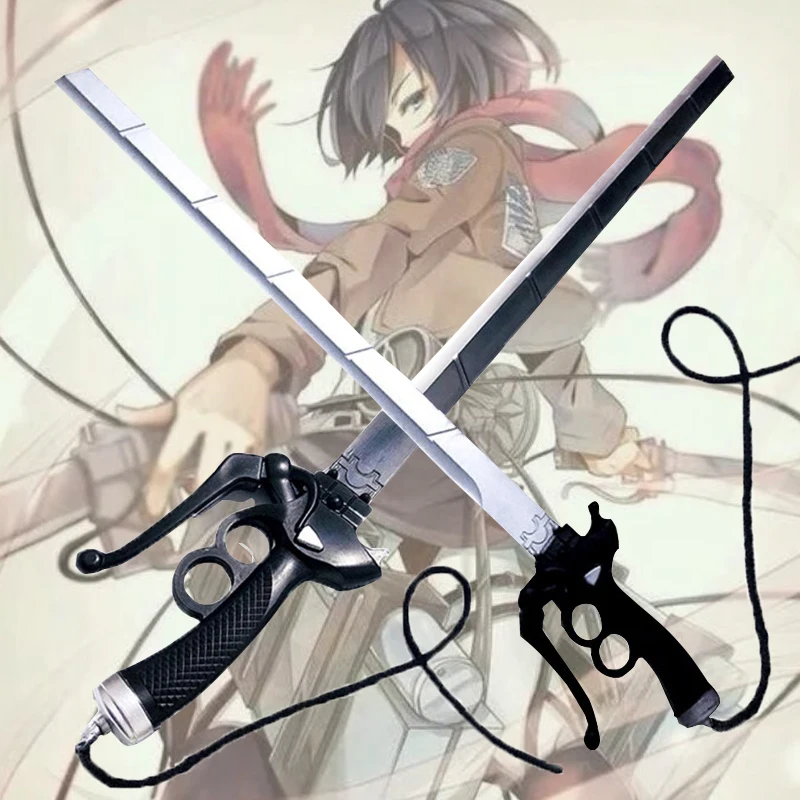 1:1 Cosplay Geschenk Angriff auf Titan Gun Schwert Mikasa Eren Rivaille Ackerman große Prop Schwert Cos Halloween Geschenk 95cm