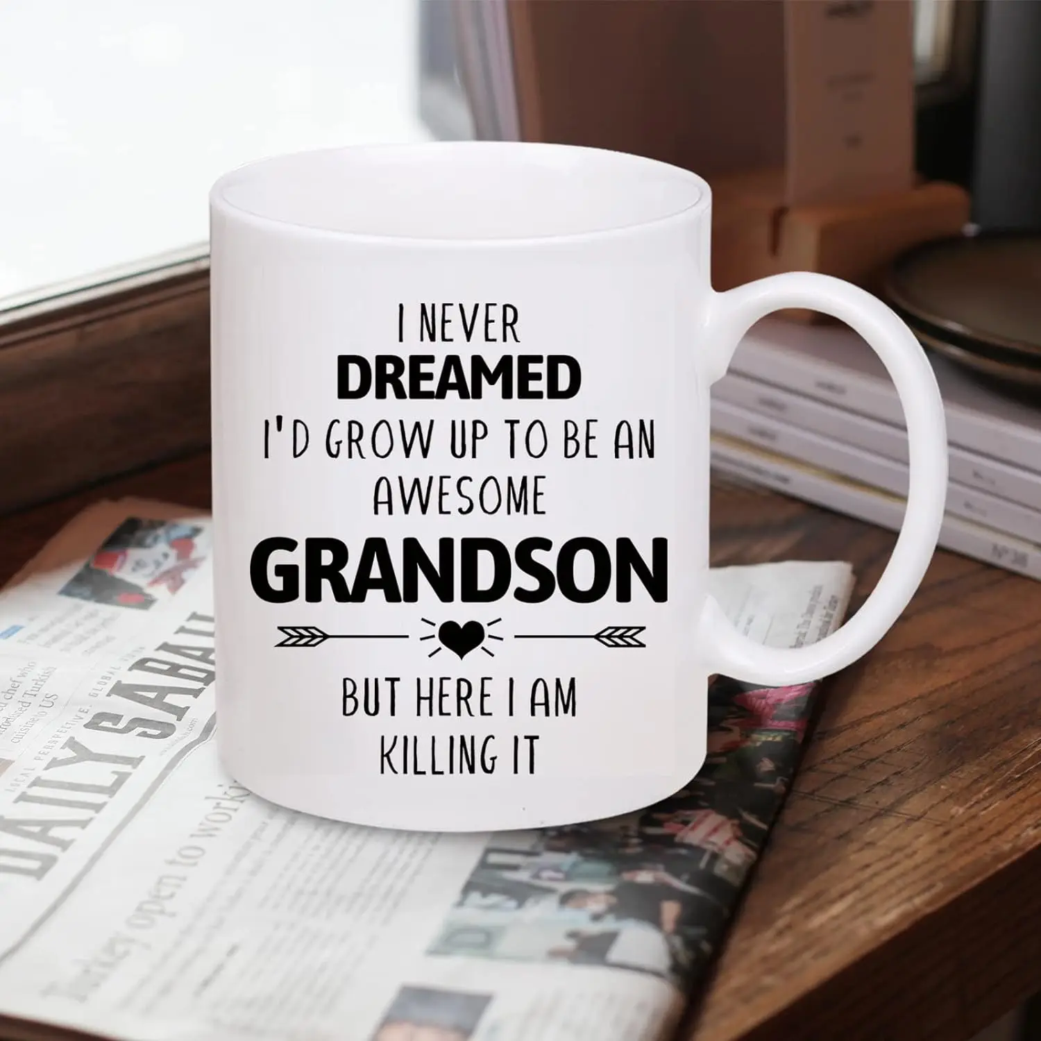 

I Never Dreamed I'd Grow Up To Be AN Mugs For Grandson Funny Birthday Christmas Gifts Novelty Coffee Ceramic Cups White 11 oz