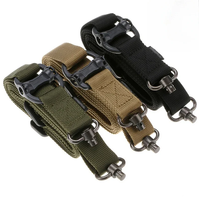 Adjustable MS4 Rifle Sling QD Metal Strap Multi-Mission Release Airsoft Hunting Channel Swivel Tactical Nylon 2-Point Weapon