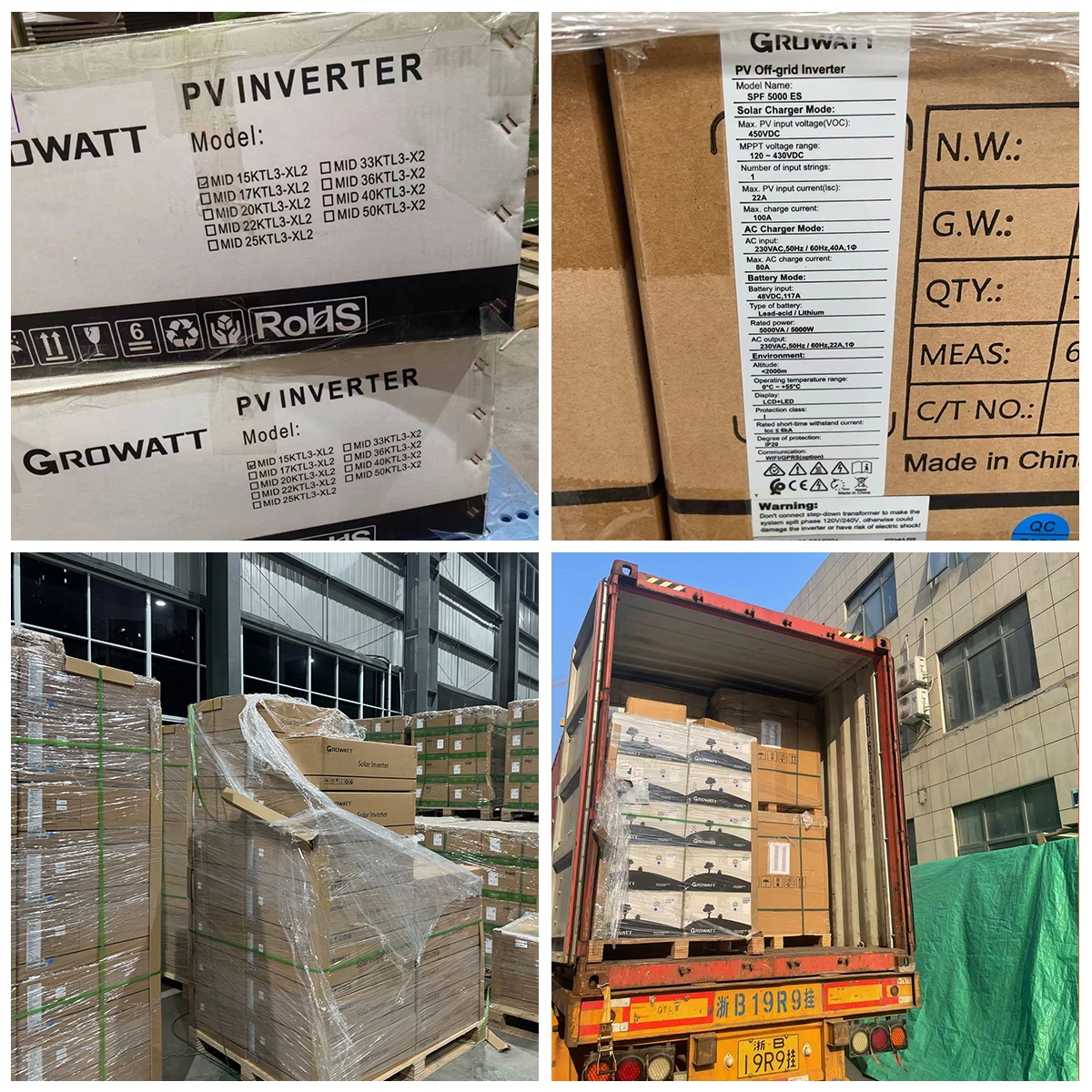 Growatt on Off Grid Inversor Hyrbrid Fase Dividida 120V/240V 10000W Mppt Inversor Solar