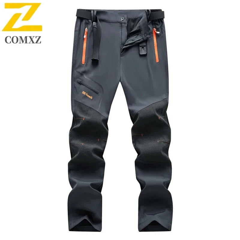 Spring and Autumn Casual Men's Pants Windproof Waterproof Elastic Loose Mountaineering Pants Outdoor Camping Hiking Men's Pants - Image 3