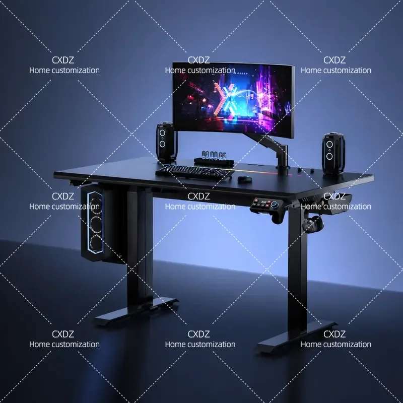 Tidal Series Direx Electric Height Adjustable Gaming Desk with Bag Installation for Home Office Computer Workstation