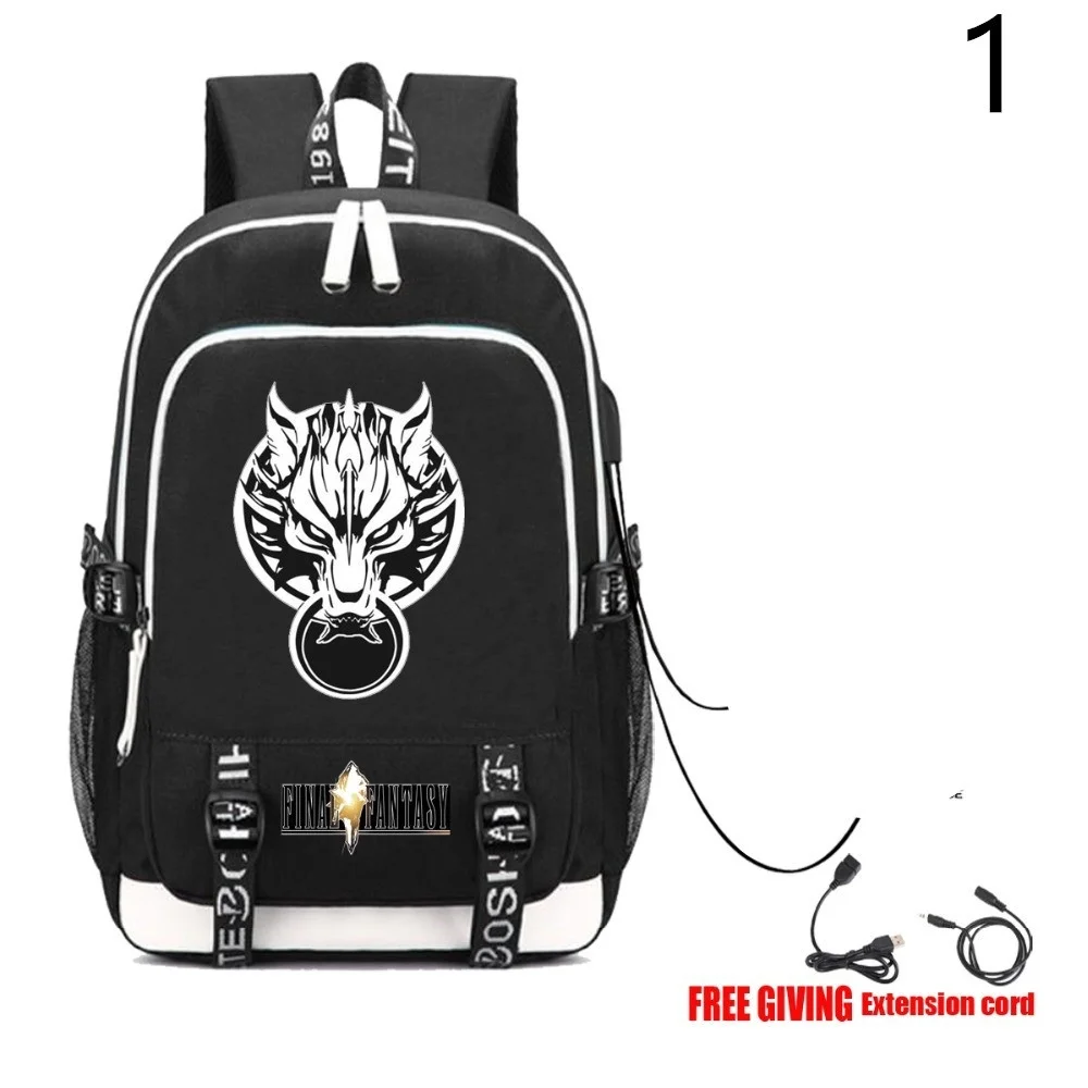 

2022 New USB Charge Interface Finals Fantasys BackpackCanvas Shoulder School Bags Pocketbook Travel Bags Laptop Backpack Game