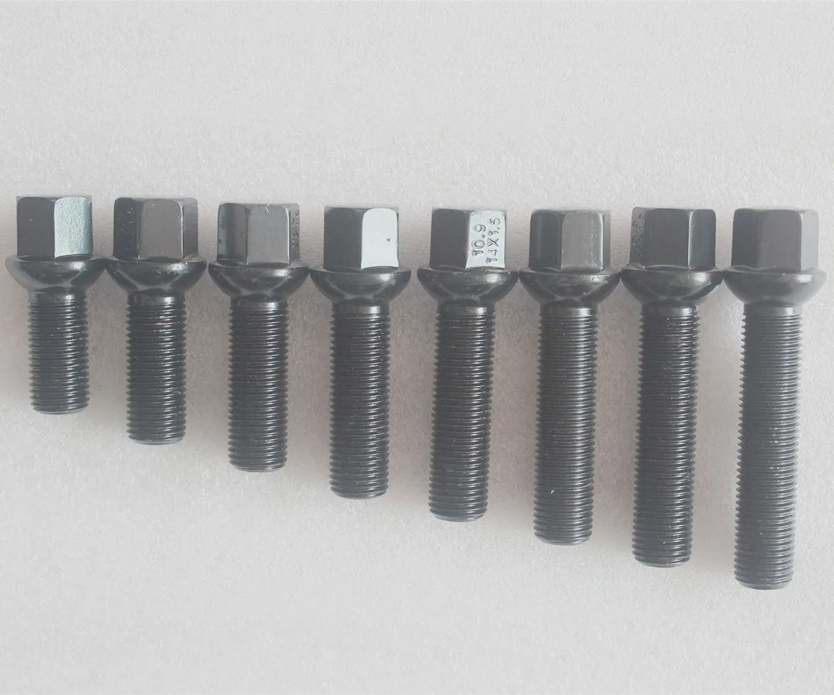 10PCS M14x1.5 Ball Seat R13 Wheel Lug Bolts 28 31 35 40 45 50 55 60 65mm Shank For Benz A B C E S G GLK GLC M ML Stock Wheels