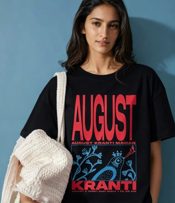 2026   Letter Graphic T-Shirt, Hand Drawn Bird Floral Illustration Casual Short Sleeve Tee