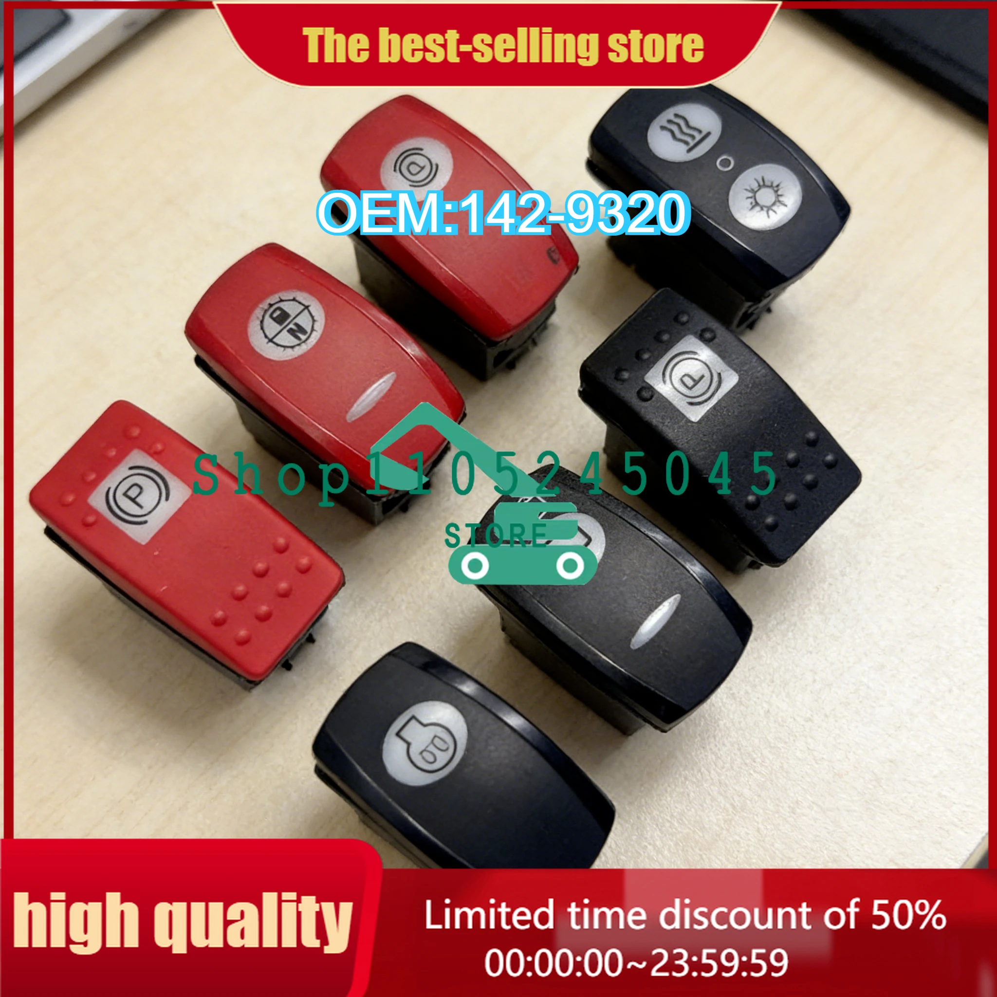 

Rocker Switch Brake Preheat Wiper Lock for Parts 142-9320 214-4718 214-4722 548-4391 214-4709 214-4716 190-8478