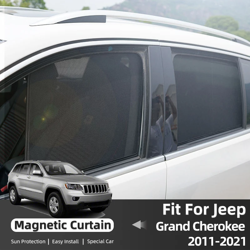 

For JEEP Grand Cherokee WK2 2011-2020 Magnetic Car Sunshade Visor Front Windshield Curtain Rear Side Window Sun Shade Shield