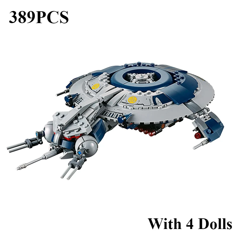 389PCS Technology Droid Gunship Building Blocks with 4 Figures Space War MOC Assemble Brick Toys Gift For Children Kids