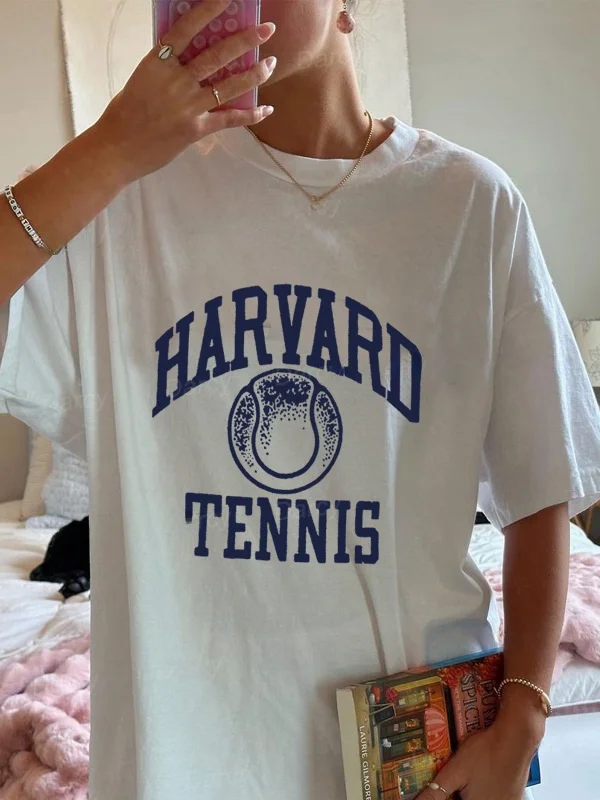 

Ретро-футболка в американском стиле для пар, студентов, для бега и фитнеса, с эффектом омоложения, с надписью, из хлопка, свободного кроя, в стиле INS