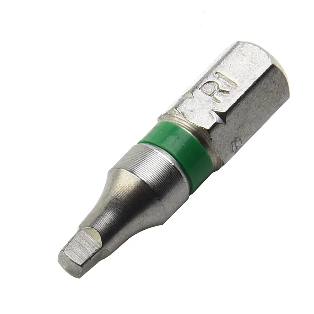 

4pcs 25mm Screwdriver Bits Magnetic Square Head 6.35mm Hex Shank Batch Head Non-Slip Screwdriver Set Hand Tools