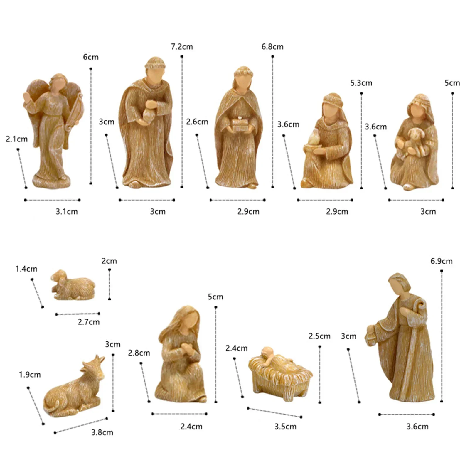 Nativity Set Nativity Scene Large Baby Jesus Statue Big Christmas Manger Christmas Crib Ornament Holiday Gift Home Decoration
