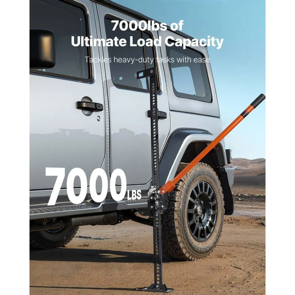 VEVOR 48 Inch Farm Jack 7000 lbs High Lift Jack Ratcheting Off Road Utility Jack Heavy Duty for Jeep Tractor Truck SUV Bumper Li