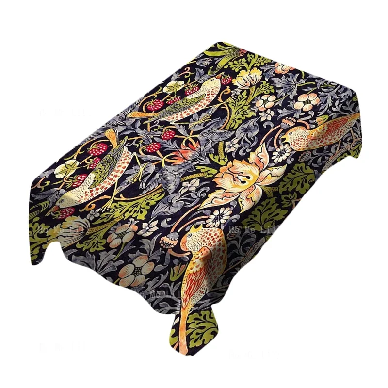 Stunning Pimpernel Flower Printed Textile William Morris In Art Nouveau Movement Mode Rectangle Tablecloth By Ho Me Lili