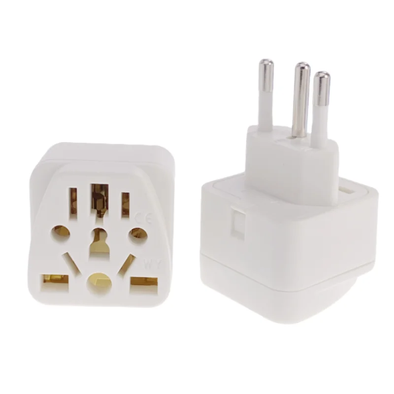 Universal Brazil Plug Adapter 3 Pin EU Euro AU US UK To Brazil Travel Adapter Electric Power Cord Charger Socket Outlet