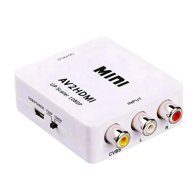 Adattatore Audio Video composito da Mini AV a HD 1080P per convertitore TV HD AV2HD