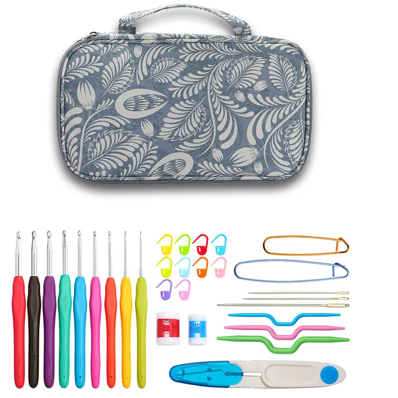 Portable Knit Bag Sewing Knitting Needles Storage Bag Crochet Hook Yarn Organizer Storage Box For DIY Sewing Tool Organizer