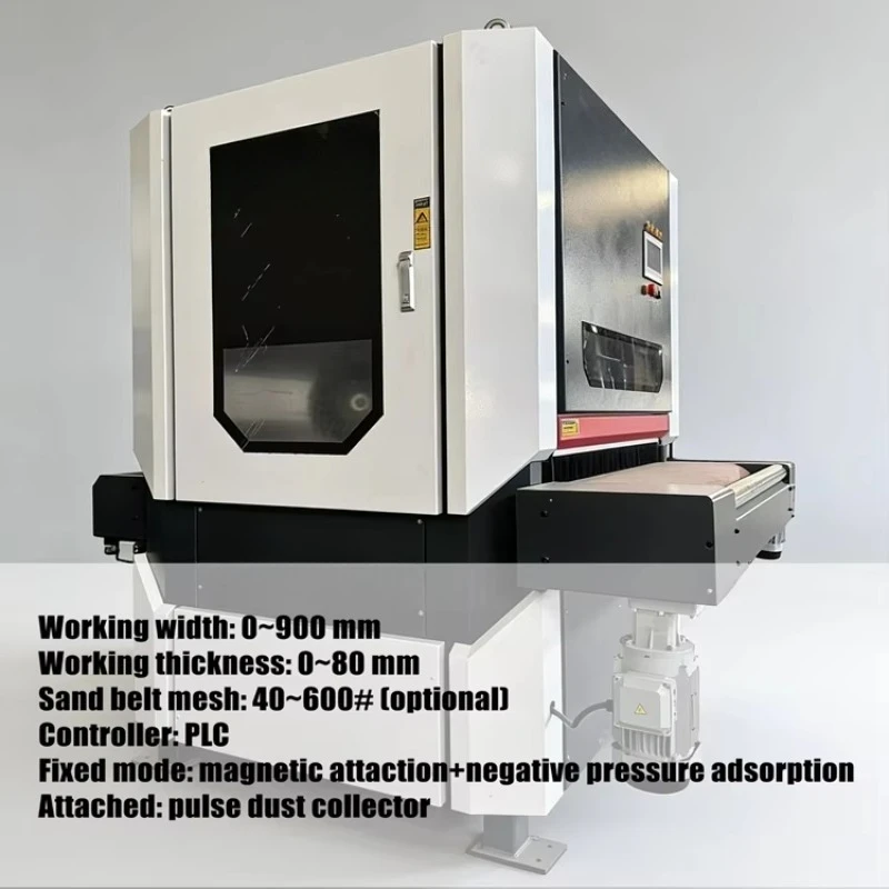 Honry QC1000 cnc 4 sand wheels large workpiece metal rust cleaner grinder stainless steel polisher buffing deburring machine