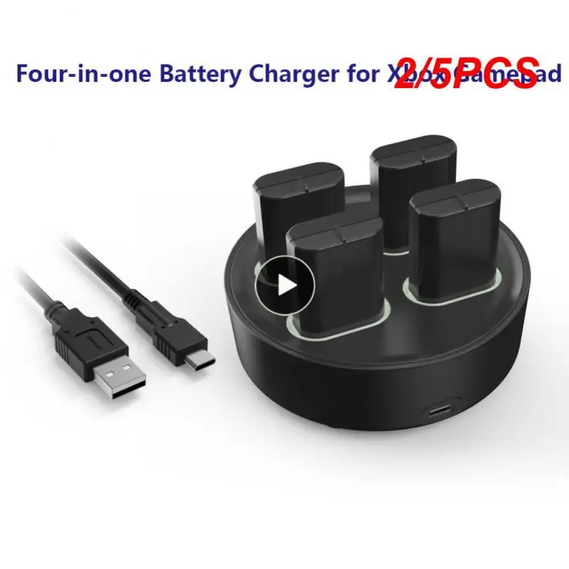 

2/5PCS Charging Station With 4 Batteries Portable Standard Type-c Port Dc 5v 1.5a Power Supply