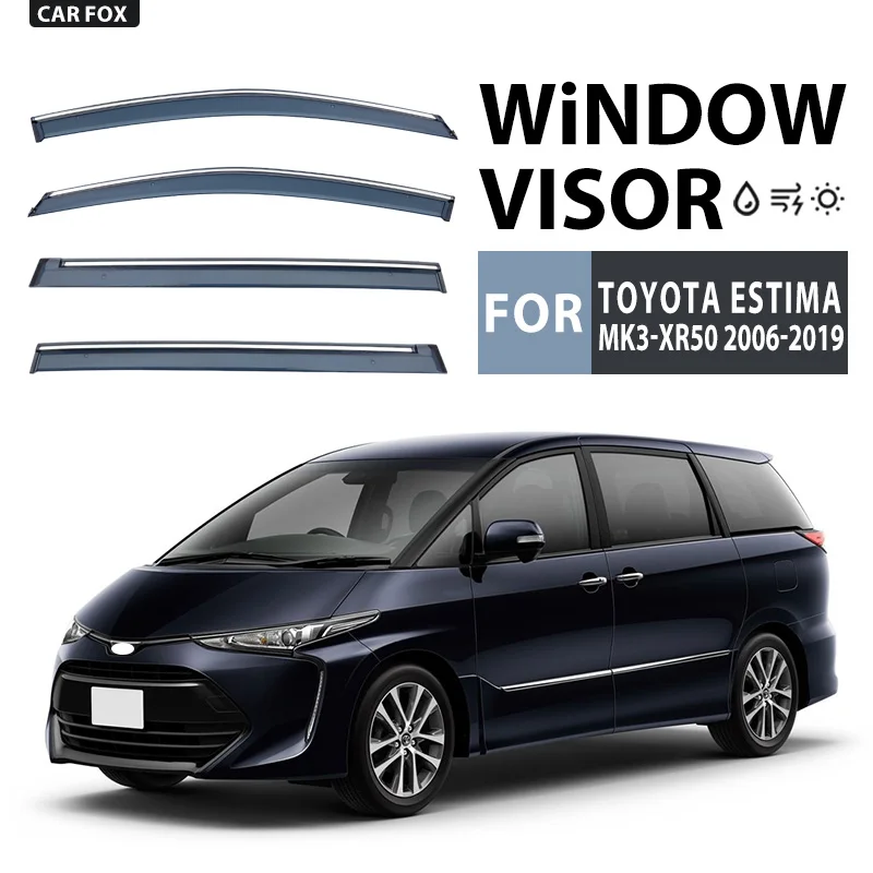 

For TOYOTA Estima 2000-2019 Plastic Window Visor Vent Shades Sun Rain Deflector Guard 4PCS/SE For TOYOTA Estima 2000-2019