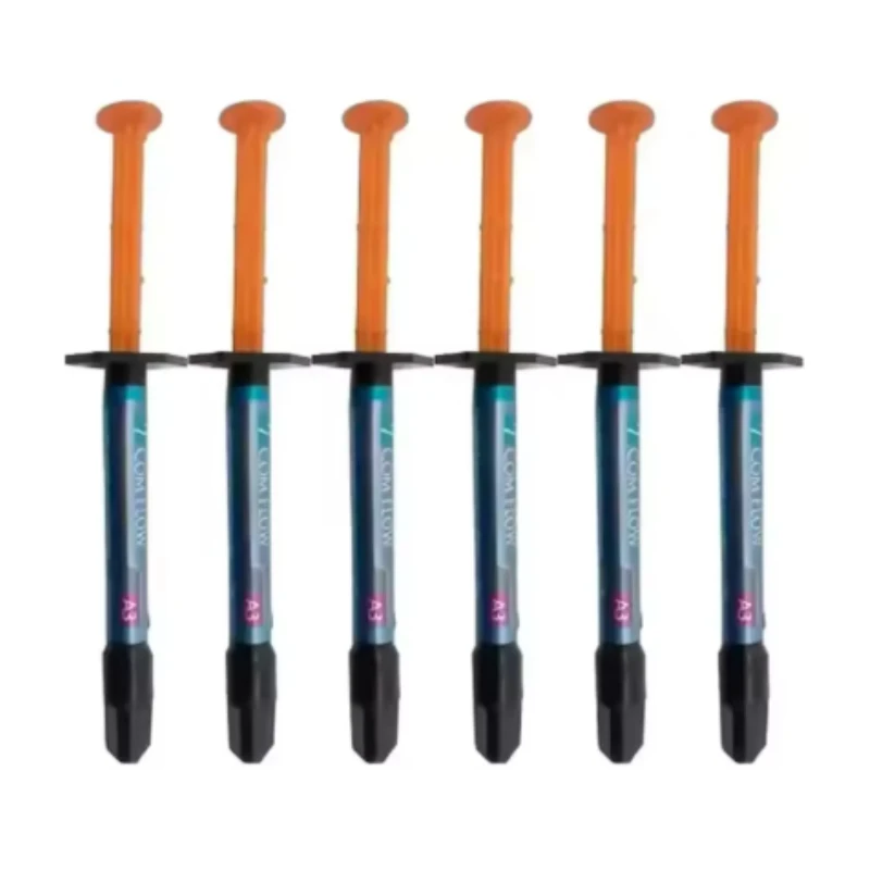 3/6PCS Resina fluida composita dentale A2A3 Nano ibrido Riparazione dei denti Resina fotopolimerizzante dentale Materiale fotopolimerizzabile orale
