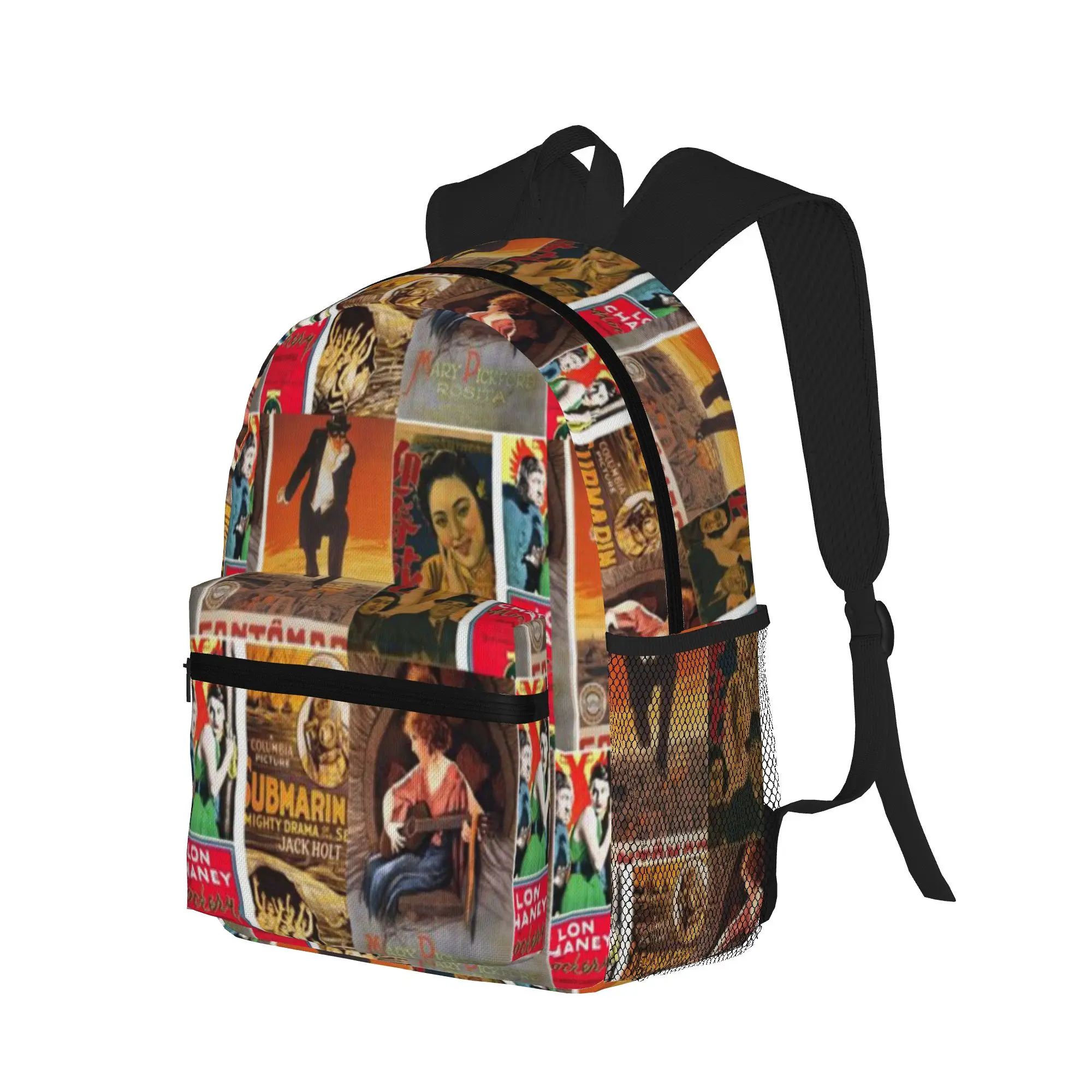 Vintage Movies Picture Montage  16  Casual Backpack for Students and Adults Female bags